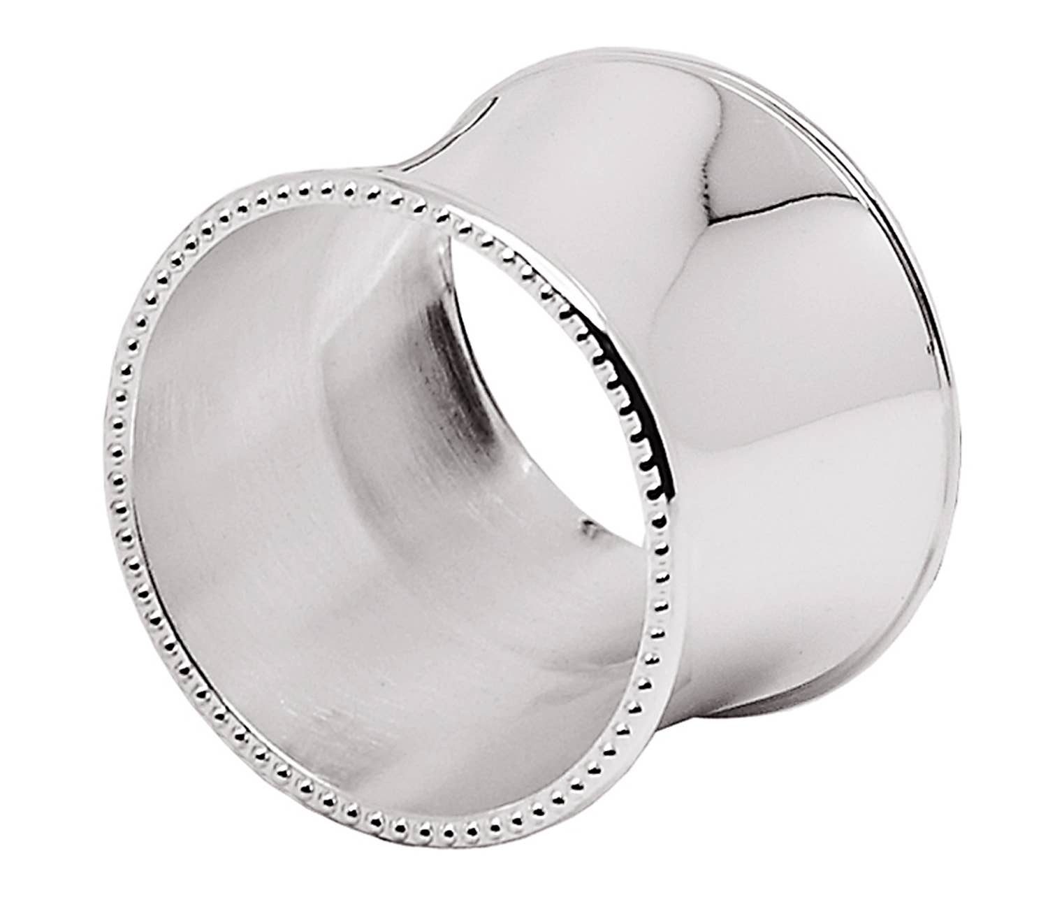 length 2,0 in Edzard napkin ring Vita tarnish protected set of 4 silver plated